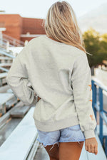 Load image into Gallery viewer, Black Game Day Graphic Rugby Football Season Sweatshirt - Fashion Queen -  5
