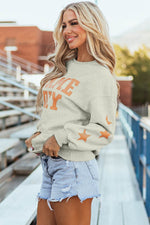 Load image into Gallery viewer, Black Game Day Graphic Rugby Football Season Sweatshirt - Fashion Queen -  9
