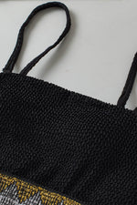 Load image into Gallery viewer, Black Geometric Trim High Waist Strapless One Piece Swimsuit - Fashion Queen -  12
