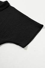 Load image into Gallery viewer, Black Half Button Collared Loose Romper - Fashion Queen -  12

