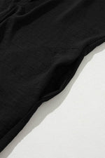 Load image into Gallery viewer, Black Half Button Collared Loose Romper - Fashion Queen -  13
