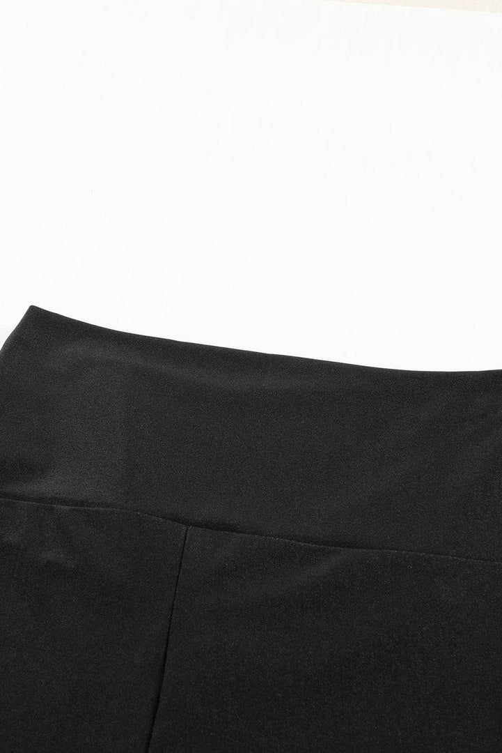 Black High Rise Tight Leggings with Waist Cincher - Fashion Queen -  10