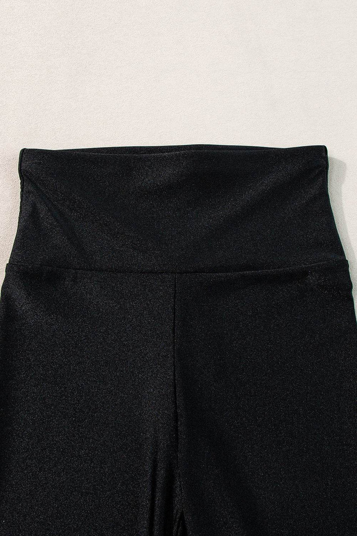 Black High Rise Tight Leggings with Waist Cincher - Fashion Queen -  15