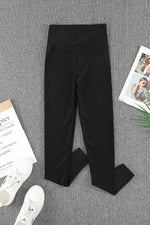Load image into Gallery viewer, Black High Rise Tight Leggings with Waist Cincher - Fashion Queen -  6

