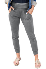 Load image into Gallery viewer, Black High Waist Pleated Pocket Leggings - Fashion Queen -  19
