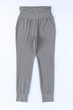 Load image into Gallery viewer, Black High Waist Pleated Pocket Leggings - Fashion Queen -  20
