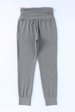 Load image into Gallery viewer, Black High Waist Pleated Pocket Leggings - Fashion Queen -  22
