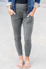 Load image into Gallery viewer, Black High Waist Pleated Pocket Leggings - Fashion Queen -  6
