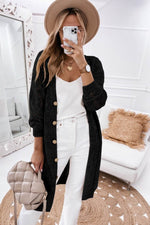 Load image into Gallery viewer, Black Hollow-out Openwork Knit Cardigan - Fashion Queen -  3
