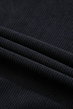 Load image into Gallery viewer, Black Hooded Drawstring Pockets Corduroy Shacket - Fashion Queen -  21

