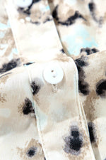 Load image into Gallery viewer, Black Leopard Print Buttoned Front 3/4 Sleeve Tiered Ruffled Hem Dress - Fashion Queen -  22
