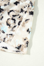 Load image into Gallery viewer, Black Leopard Print Buttoned Front 3/4 Sleeve Tiered Ruffled Hem Dress - Fashion Queen -  24
