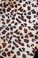 Load image into Gallery viewer, Black Leopard Print Patchwork Ruffled Sleeve V Neck T Shirt - Fashion Queen -  12
