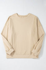 Load image into Gallery viewer, Black Loose Patchwork Crewneck Plus Size Sweatshirt - Fashion Queen -  26
