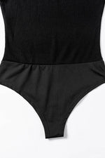 Load image into Gallery viewer, Black Mesh Patchwork Sleeveless Bodysuit - Fashion Queen -  9
