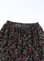 Load image into Gallery viewer, Black Multicolor Floral Ruffled Crop Top and Maxi Skirt Set - Fashion Queen -  14
