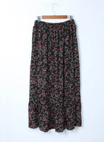 Load image into Gallery viewer, Black Multicolor Floral Ruffled Crop Top and Maxi Skirt Set - Fashion Queen -  9
