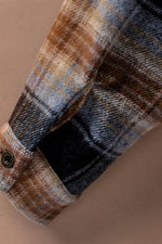 Load image into Gallery viewer, Black Oversize Rounded Hem Plaid Shacket with Slits - Fashion Queen -  14
