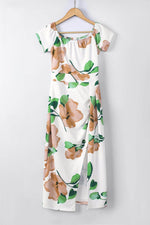 Load image into Gallery viewer, Black Pattern Print Off Shoulder Slit Bodycon Midi Dress - Fashion Queen -  24
