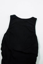 Load image into Gallery viewer, Black Plain Ruched Side Slim Tank Top - Fashion Queen -  12
