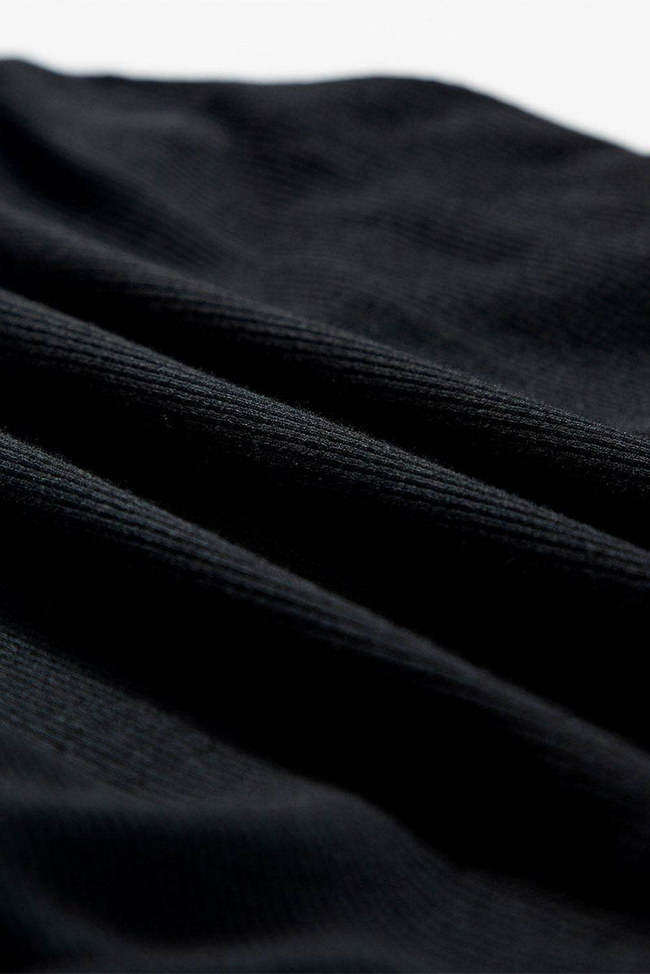 Black Plain Ruched Side Slim Tank Top - Fashion Queen -  13