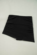 Load image into Gallery viewer, Black Pleated Mesh One Shoulder Bikini Top and Skirts Set - Fashion Queen -  18
