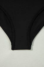 Load image into Gallery viewer, Black Pleated Mesh One Shoulder Bikini Top and Skirts Set - Fashion Queen -  21
