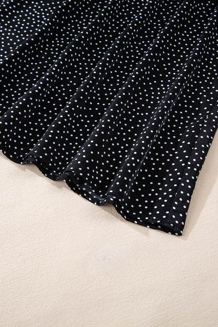 Black Plus Size Leopard Print Notch V Neck Blouse - Fashion Queen -  16