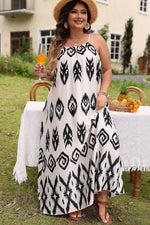 Load image into Gallery viewer, Black Plus Size Western Print Halter Maxi Dress - Fashion Queen -  5
