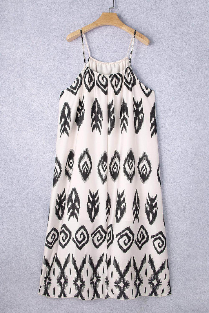 Black Plus Size Western Print Halter Maxi Dress - Fashion Queen -  8