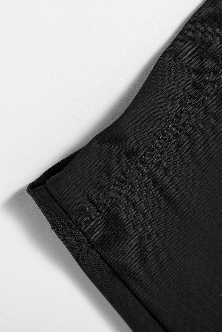 Black Pocketed Wide Waistband Swim Shorts - Fashion Queen -  10