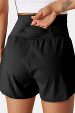 Load image into Gallery viewer, Black Pocketed Wide Waistband Swim Shorts - Fashion Queen -  24
