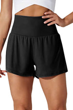 Load image into Gallery viewer, Black Pocketed Wide Waistband Swim Shorts - Fashion Queen -  28
