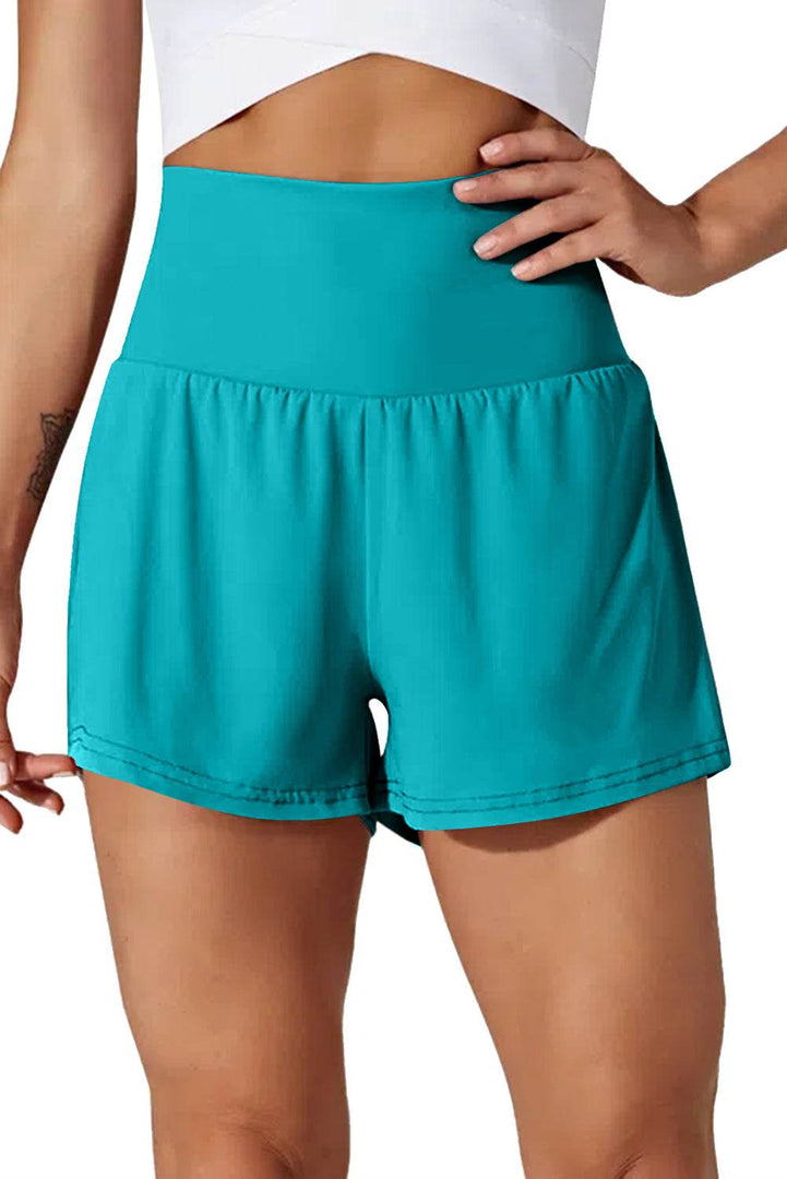 Black Pocketed Wide Waistband Swim Shorts - Fashion Queen -  30