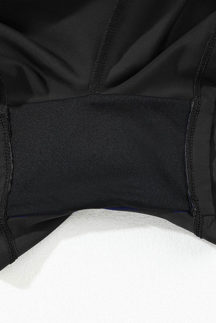 Black Pocketed Wide Waistband Swim Shorts - Fashion Queen -  7