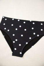 Load image into Gallery viewer, Black Polka Dot Trim V Neck Plus Size Swim Dress - Fashion Queen -  19
