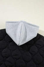 Load image into Gallery viewer, Black Quilted Drawstring Hooded Zip Up Puffer Vest - Fashion Queen -  9
