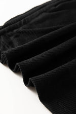 Load image into Gallery viewer, Black Racerback Ribbed Knit Drawstring Bodycon Dress - Fashion Queen -  11
