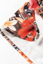 Load image into Gallery viewer, Black Retro Floral Mixed Print Split Neck A-line Dress - Fashion Queen -  9
