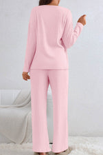 Load image into Gallery viewer, Black Ribbed Knit V Neck Slouchy Two-piece Outfit - Fashion Queen -  25

