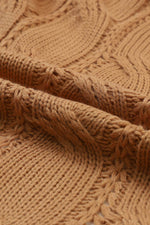 Load image into Gallery viewer, Black Ribbed Trim Eyelet Cable Knit Cardigan - Fashion Queen -  29
