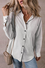 Load image into Gallery viewer, Black Roll-Tab Sleeve Pocketed Long Shirt - Fashion Queen -  10
