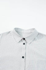 Load image into Gallery viewer, Black Roll-Tab Sleeve Pocketed Long Shirt - Fashion Queen -  24

