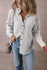 Load image into Gallery viewer, Black Roll-Tab Sleeve Pocketed Long Shirt - Fashion Queen -  6
