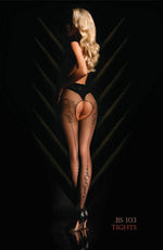 Load image into Gallery viewer, Black Secret BS103 Crotchless Tights - Fashion Queen -  4
