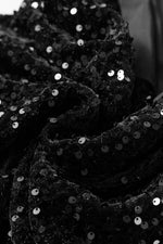 Load image into Gallery viewer, Black Sequin Long Sleeve Knot Cutout Back Mini Dress - Fashion Queen -  12
