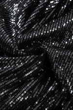 Load image into Gallery viewer, Black Sequin Mesh Long Sleeve Surplice Neck Bodysuit - Fashion Queen -  15
