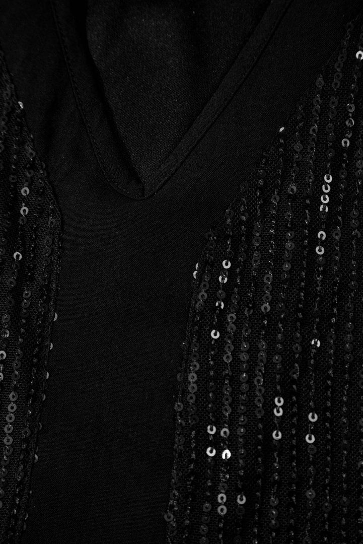 Black Sequin Racerback Tank - Fashion Queen -  11