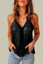Load image into Gallery viewer, Black Sequin Racerback Tank - Fashion Queen -  3
