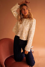 Load image into Gallery viewer, Black Sequined Open Front Cropped Jacket - Fashion Queen -  6
